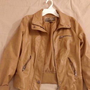 Faux Brown Leather Jacket